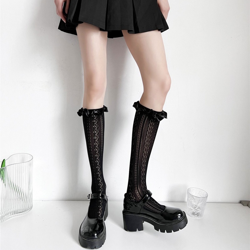 XIXI 1 Cặp Vớ Ren Rỗng Giữ Ấm Chân Kiểu Lolita Nhật Bản Dễ Thương Cho Nữ Sinh