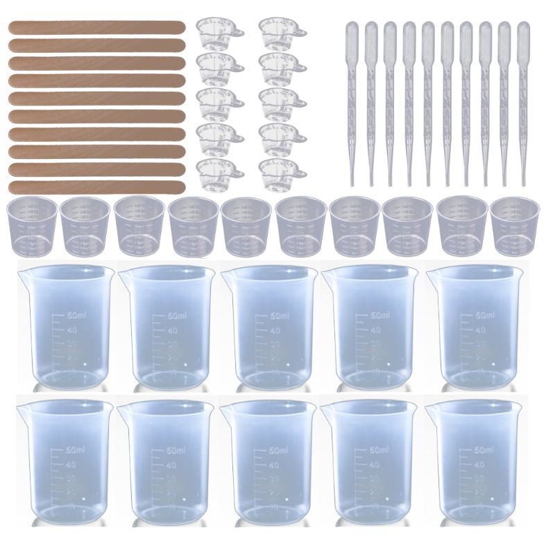 Bộ Cốc Đo Lường Bằng Silicone Resin Epoxy Resin Pha Lê Sáng Tạo
