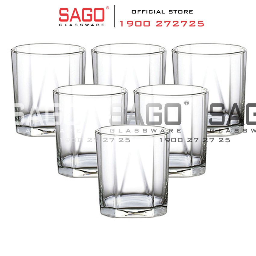 Ly Thủy Tinh Ocean Pyramid Rock 260ml | 330ml , Nhập Khẩu Thái Lan