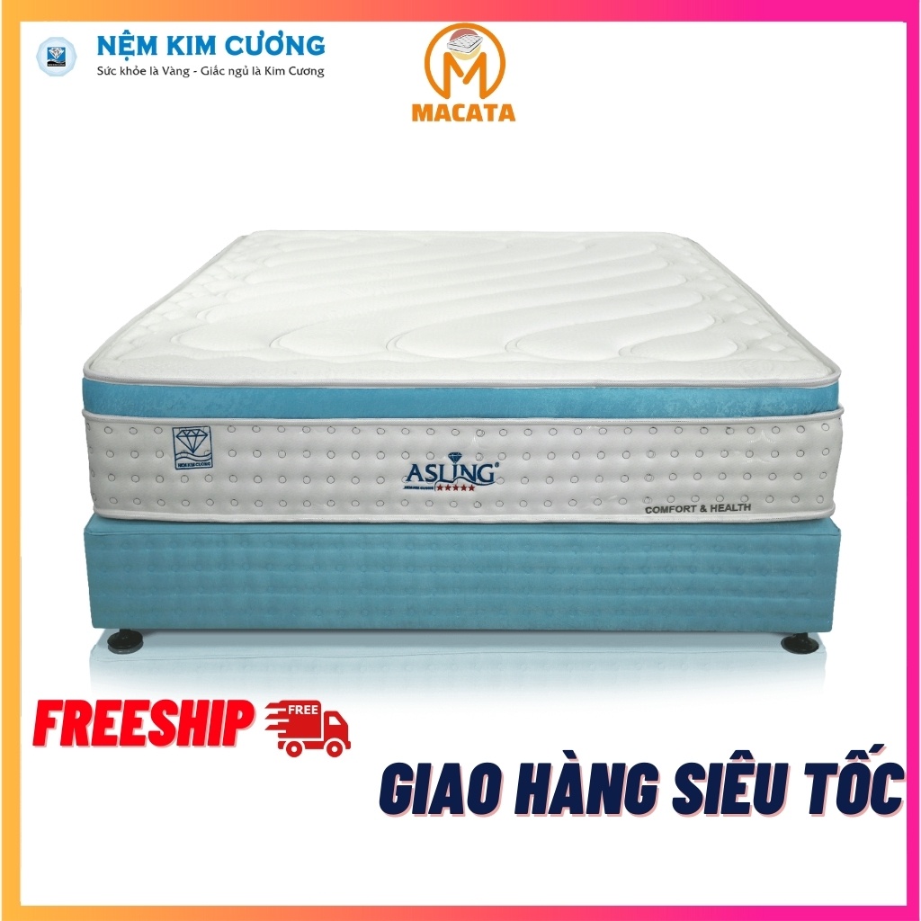 Nệm lò xo túi độc lập cao cấp ASLING 5 sao tiêu chuẩn khách sạn giá tốt chính hãng ĐỆM KIM CƯƠNG LX1005
