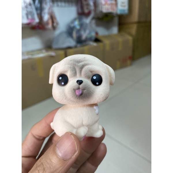 Combo 2 con chó trang trí bánh kem, bánh sinh nhật, phụ kiện trang trí bánh