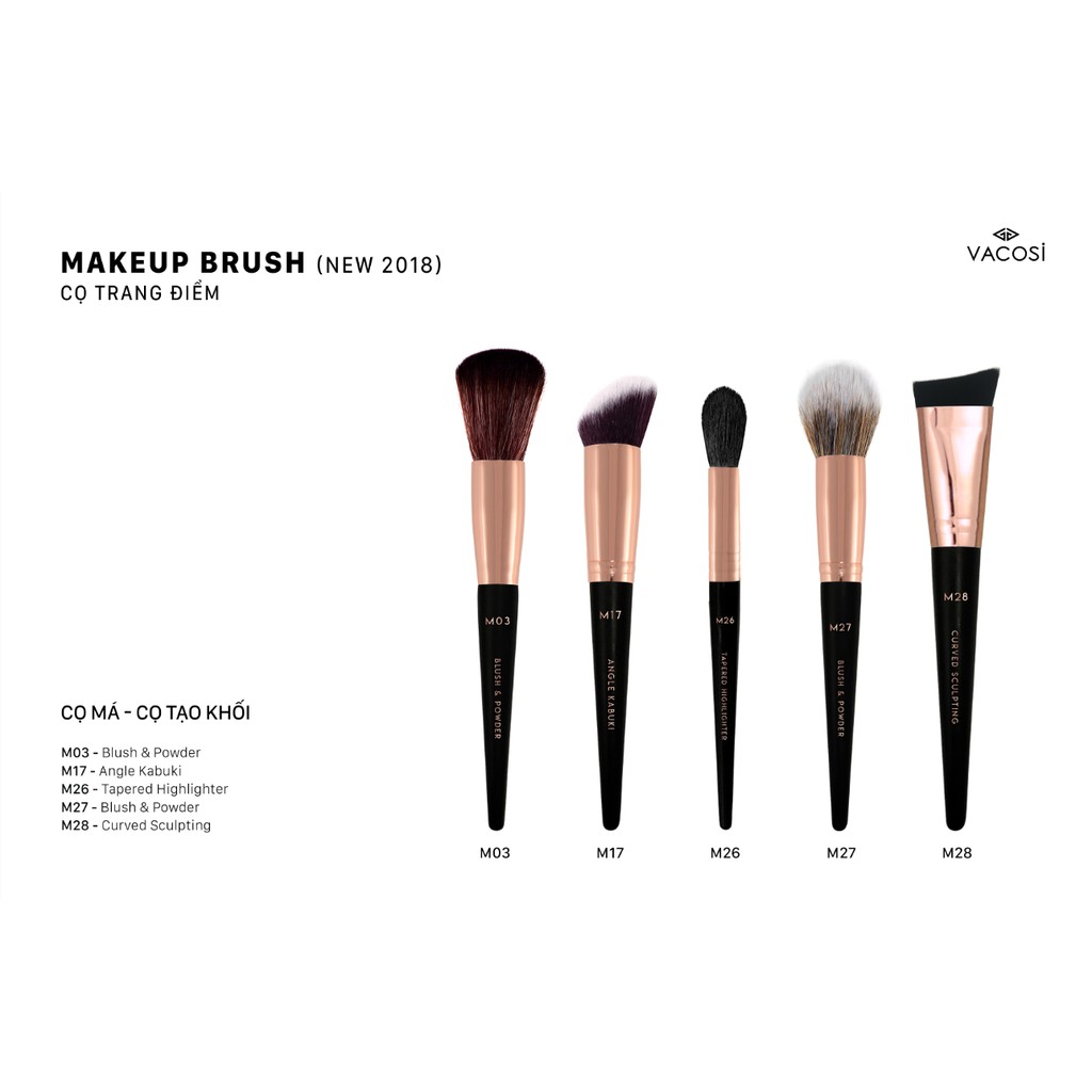 Cọ Tạo Khối Đầu Cong Vacosi Curved Sculpting Brush M28