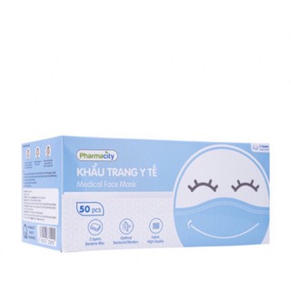 (50c) Hộp trang y tế 3 lớp của Pharmacity màu xanh