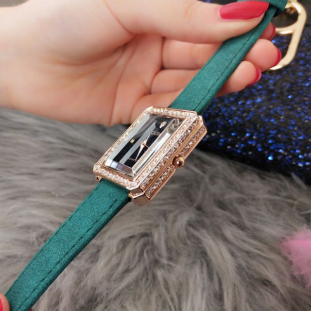 Đồng Hồ Nữ GEDI Mặt Chữ Nhật Đá Nhũ Chính Hãng (Có Clip+ảnh thật)