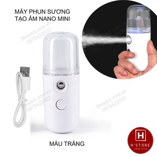 Máy Phun Sương Cầm Tay Xịt Khoáng MINI NANO Chính Hãng - Bản Full Phụ Kiện Cáp Sạc - Cấp Ẩm Dưỡng Da Bổ Sung Khoáng