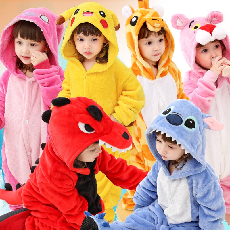 Bộ Đồ Ngủ Áo Liền Quần Dài Tay Dành Cho Trẻ Em