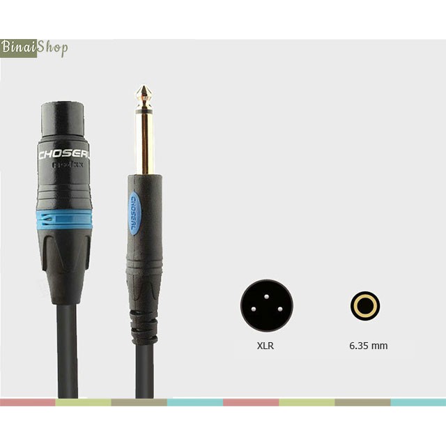 [Mã ELHACE giảm 4% đơn 300K] Cáp âm thanh XLR - 6.3mm Choseal Q801