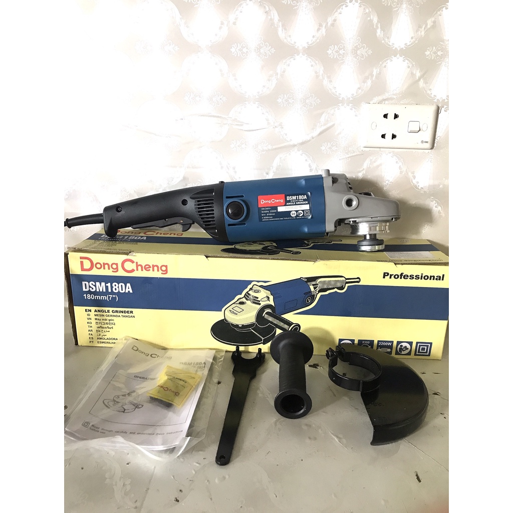 Máy mài góc| Máy cắt cầm tay lớn DONGCHENG DSM180A - Công suất 2200W( Cam kết lõi đồng 100%)
