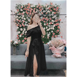 ĐẦM XẺ ĐÙI LỆCH VAI BIGSIZE