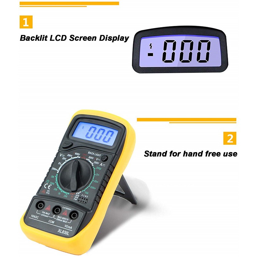 Đồng hồ đo vạn năng XL830L kèm pin