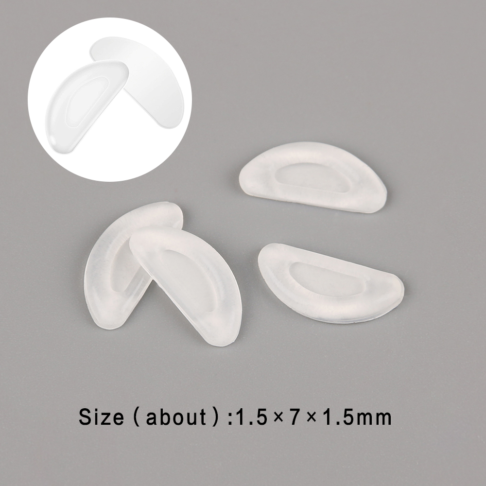 YVETTE /5 Pair Comfortable Glasses Nose Pads  Practical Spectacles Eyeglass Eyeglasses Accessories Non-slip Thin  Fashion White Nose Pads Silicone