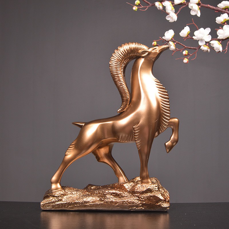 TƯỢNG DÊ VƯƠNG QUYỀN TÀI LỘC trang trí phòng khách, Decor trang trí độc đáo phong cách mới