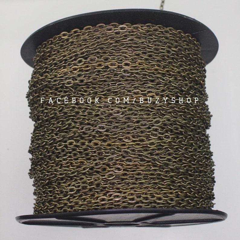 xích oval đồng -BẢN TRÒN [nguyên liệu thủ công, phụ liệu handmade]