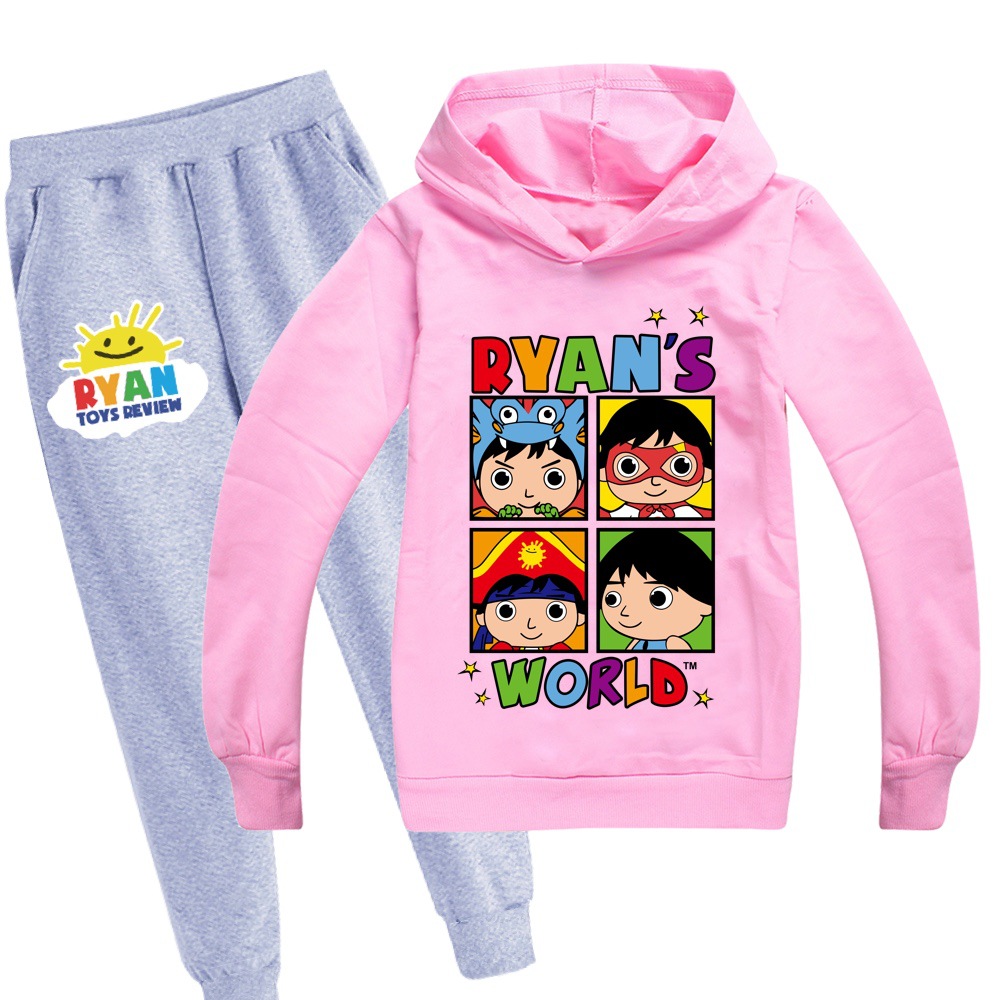 Bộ 2 Món Áo Hoodie Tay Dài In Hình Ryan Toys Review Thời Trang 2020 Cho Bé Trai