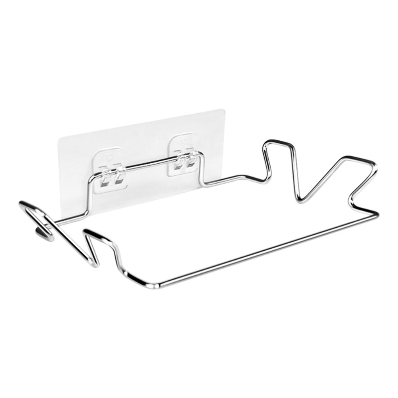 Giá đỡ treo túi rác gắn tường bằng thép không gỉ không đục lỗ đa năng sắp xếp gọn gàng cho nhà bếp nhà tắm