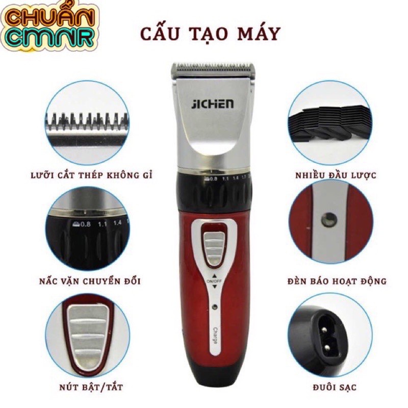 [BÁN CHAY NHẤT] Tông đơ cắt tóc gia đình Jichen 0817 tặng kèm nhiều quà tặng. Hàng loại 1, bảo hành 1 đổi 1