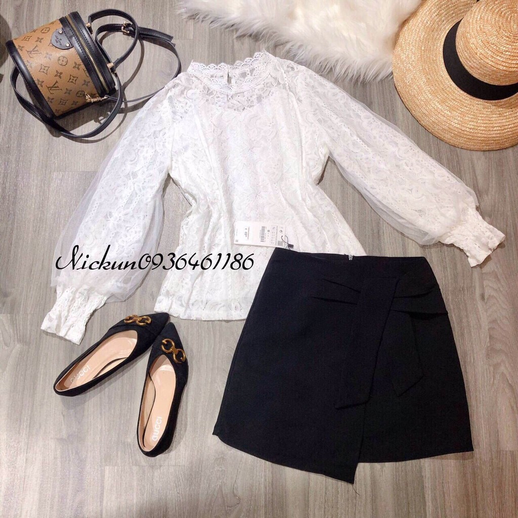 Áo ren 2 lớp tay bồng voan tơ bánh bèo | BigBuy360 - bigbuy360.vn