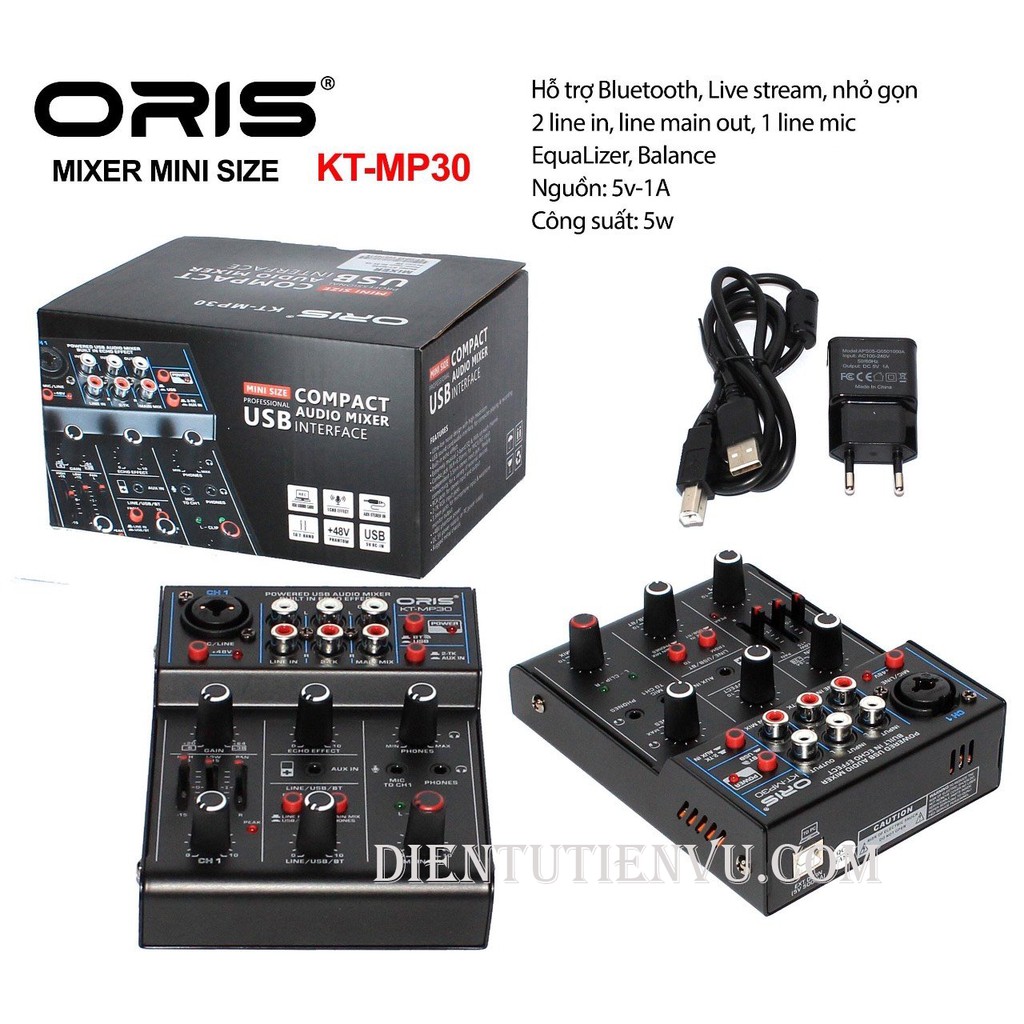 Bàn Mixer mini live stream Oris KT-MP30 có Bluetooth