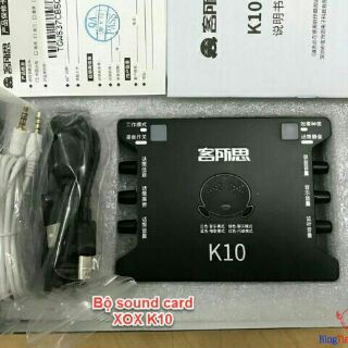 Combo míc thu âm at100 sound K10 live ma2 ( tặng tai AKG)