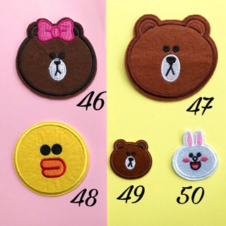 Sticker thêu/ patch gấu BROWN