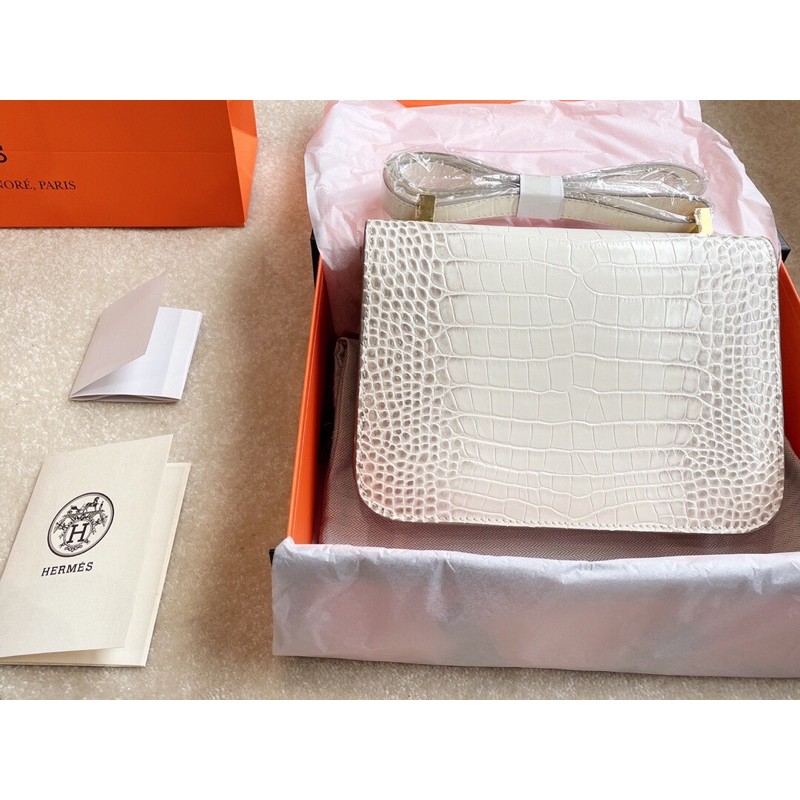 Túi đeo chéo Hermes❤constance croco size 24 nhập khẩu Hàn Quốc