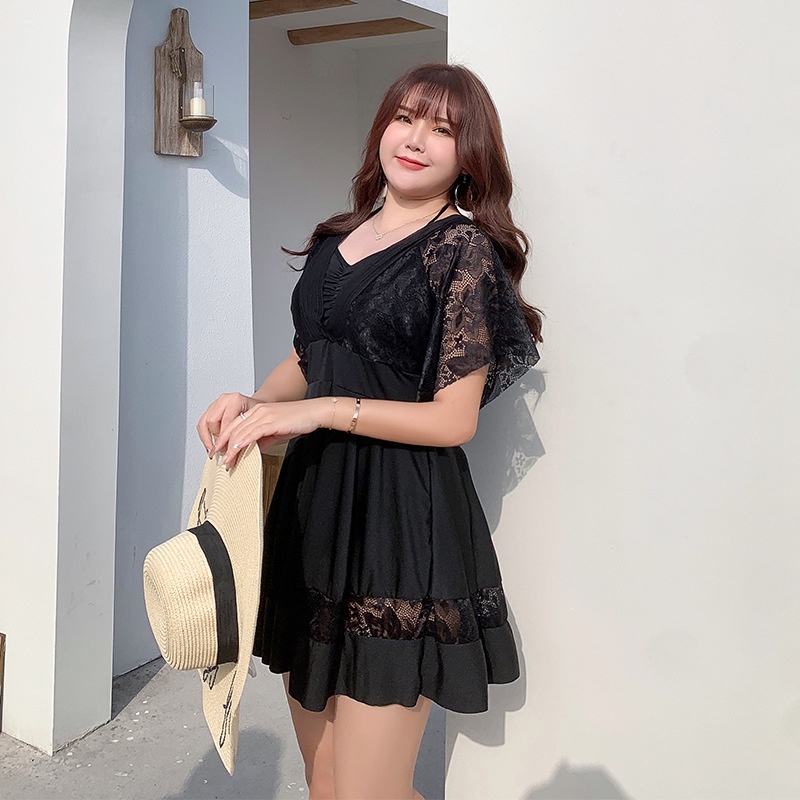 Áo tắm kích thước lớn cho người béo big size, bikini liền váy cỡ lớn AT645