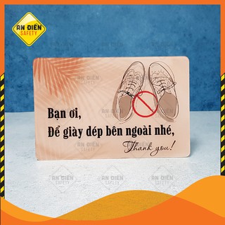 Bảng Vui lòng để giầy dép ở ngoài - Please, Take off Your Shoes
