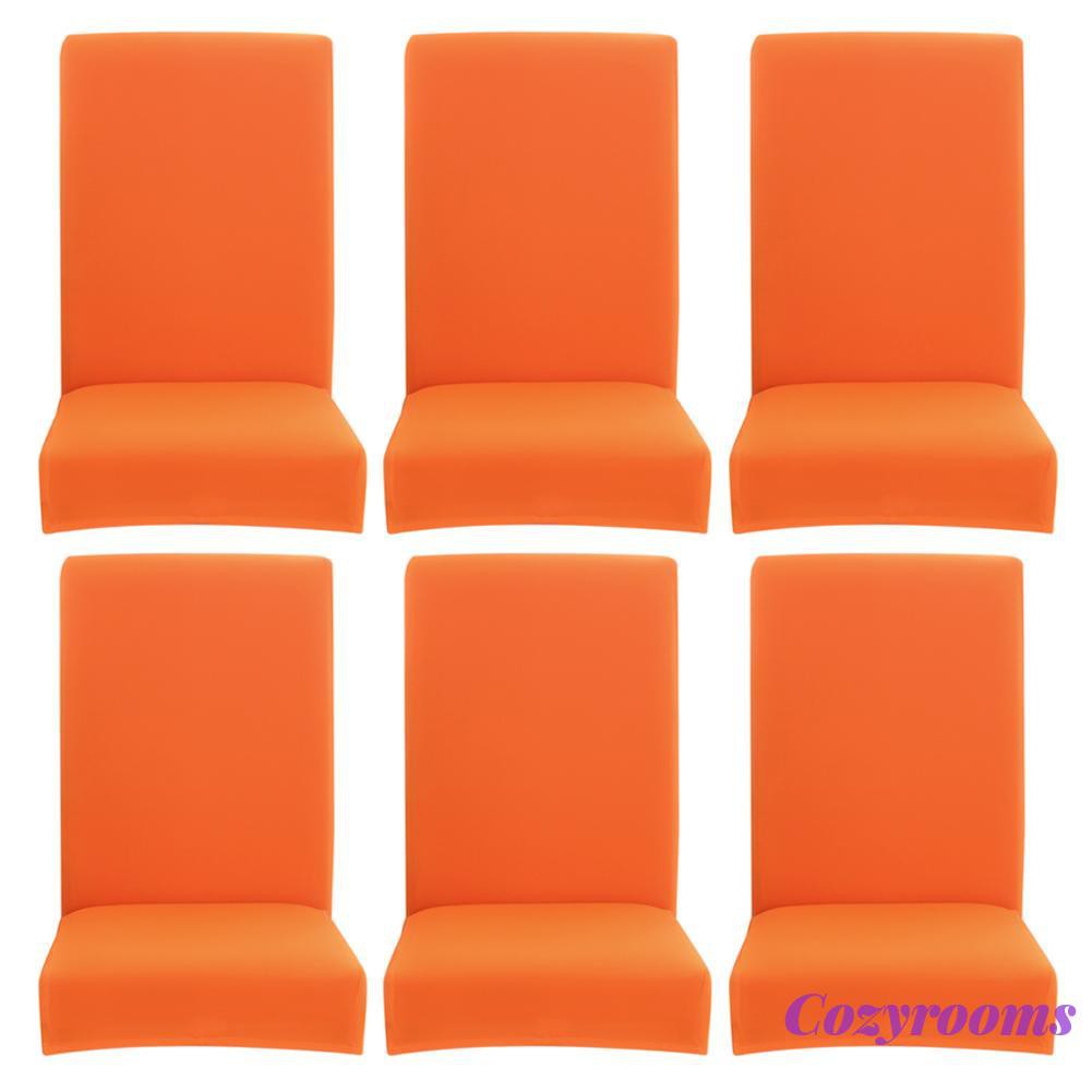 Vỏ bọc ghế mỏng co giãn màu cam trơn