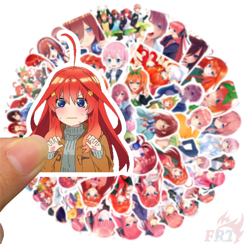 100 Miếng dán chống thấm nước hoạt hình The Quintessential Quintuplets A Nakano Miku Ichika Nino Yotsuba Itsuki DIY