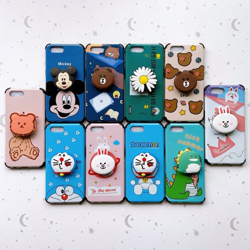 Ốp idm Hàn Quốc kèm pop Oppo Reno 2f/Reno 4/A3s/A12e/A92/A52/Reno 3/A91