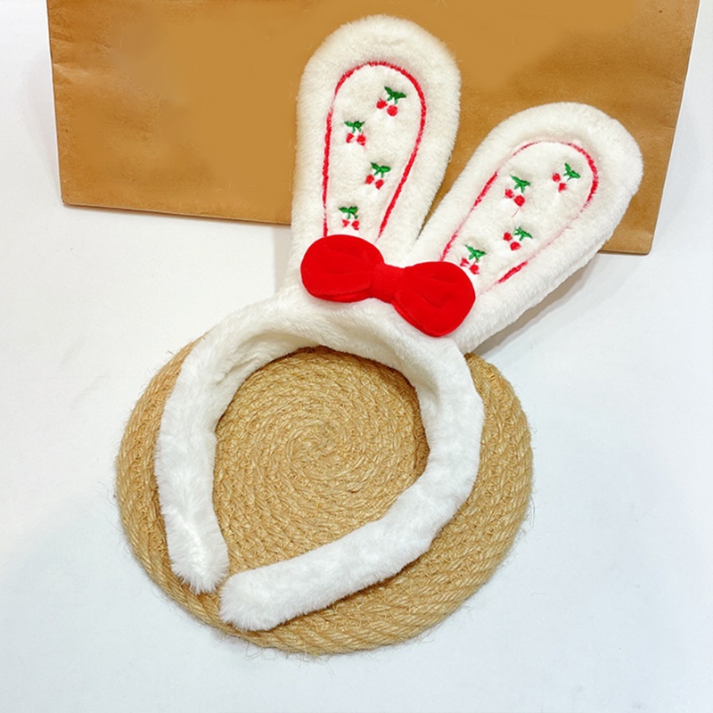 Băng Đô Tai Thỏ Phối Lông Giả Hóa Trang Halloween Cho Nữ