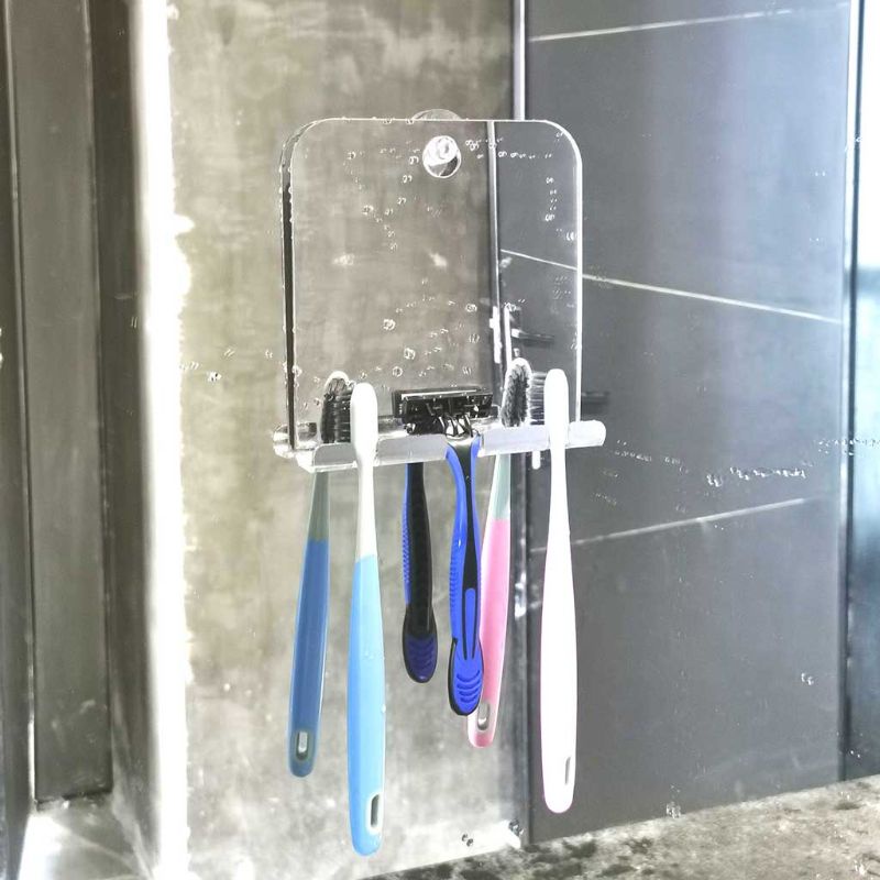 Youyo Gương Cạo Râu Acrylic Không Sương Mù Không Cần Khoan Lỗ Có Giác Hút Gắn Tường Nhà Tắm Du Lịch