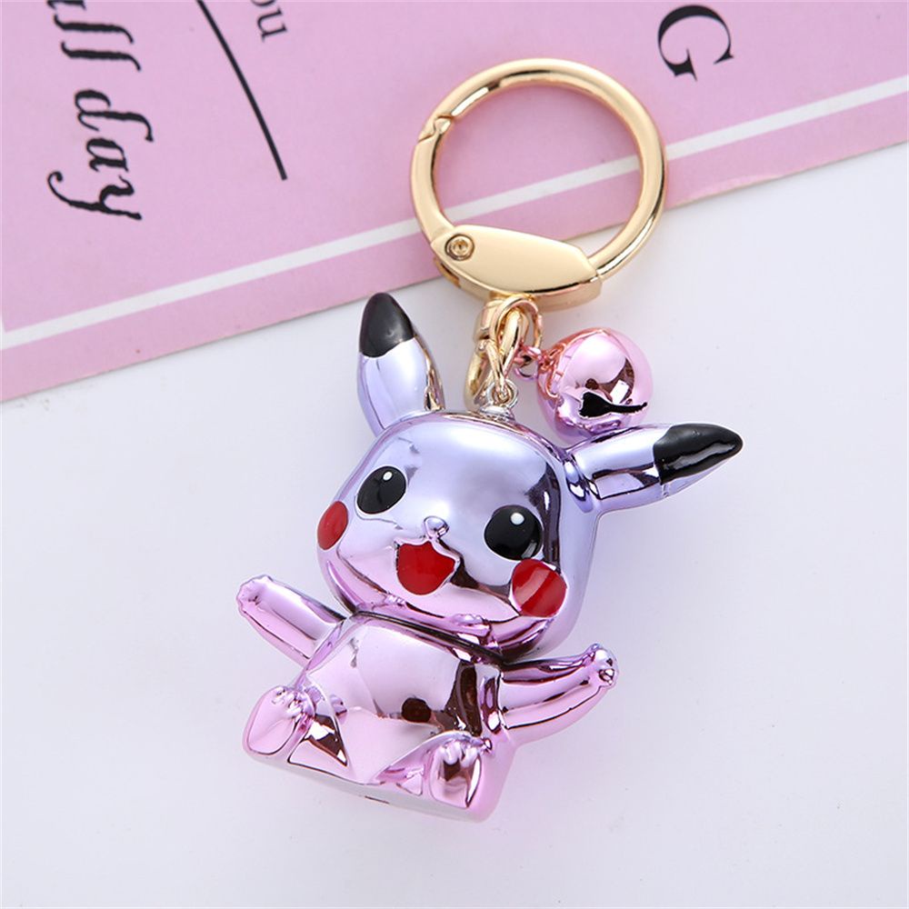 Móc khóa Pikachu bằng kim loại tùy chọn màu dễ thương