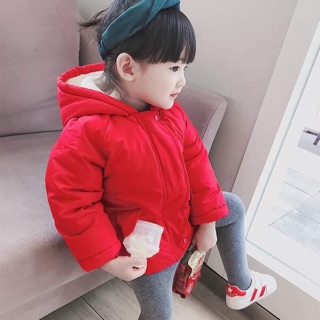 Áo khoác lót lông cho bé gái siêu xinh