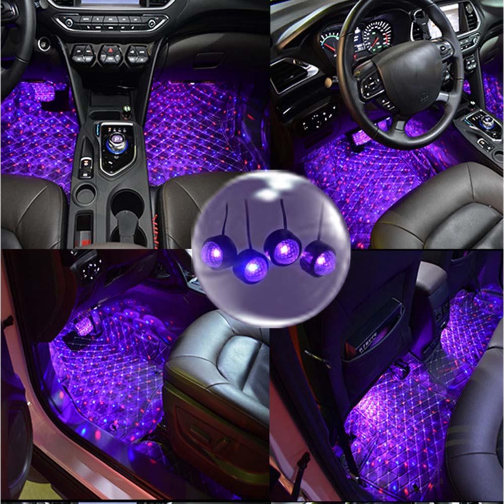 Đèn LED RGB Nhiều Chế Độ Điều Khiển Âm Thanh Chống Ăn Mòn Chất Lượng Cao Cho Xe Hơi