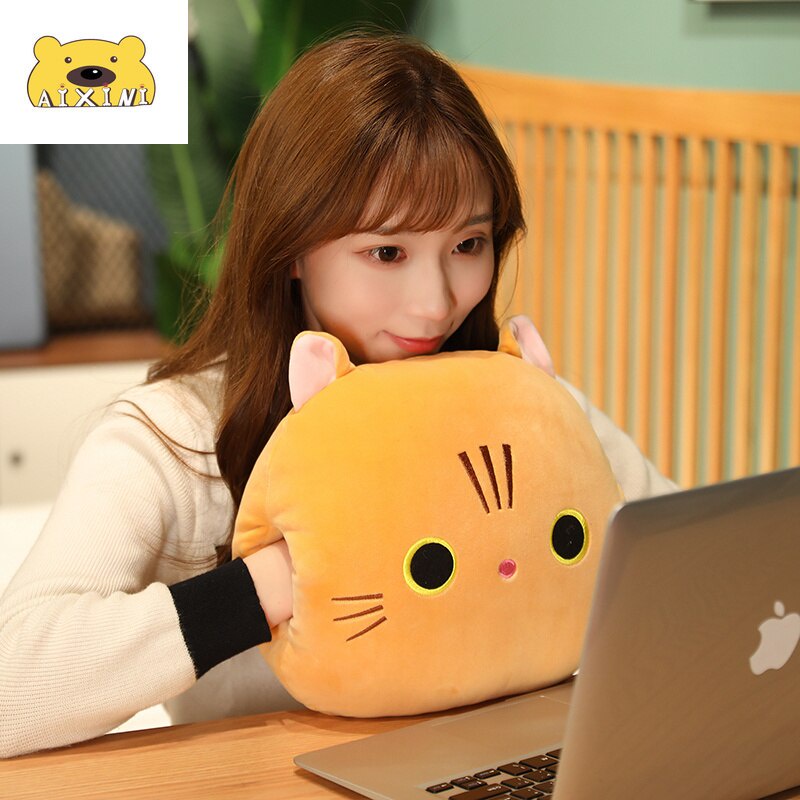 Gối giữ ấm tay hình chú mèo nhồi bông dễ thương xinh xắn
