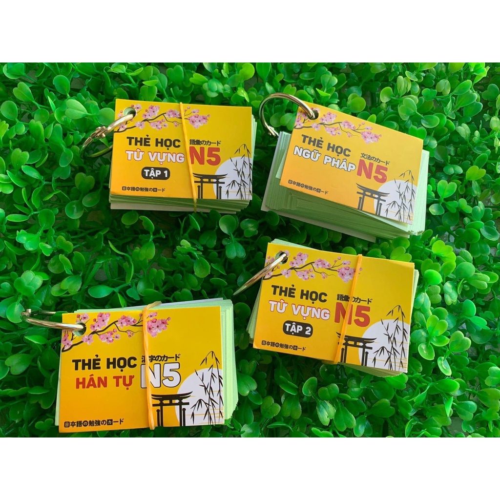 Trọn bộ thẻ học N5 kanji - từ vựng - ngữ pháp minano bản mới nhất