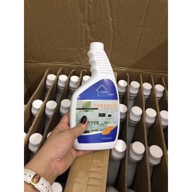 Chai xịt tẩy rửa, Bình xịt tẩy rữa nhà bếp đa năng Hàn Quốc 500ml
