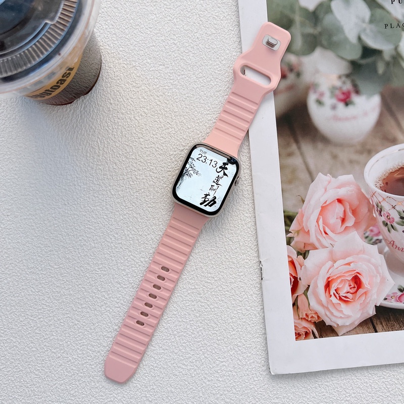 Dây Đeo Silicone 2022 Cho Đồng Hồ Apple watch 44mm 45mm 42mm iWatch 40mm 38mm 41mm 7 3 5 6 se