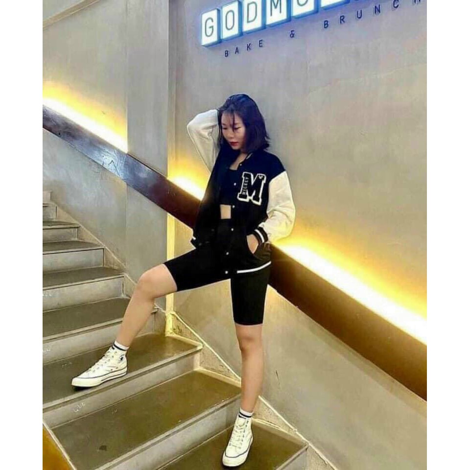 Áo Khoác Cardigan Chữ M Unisex