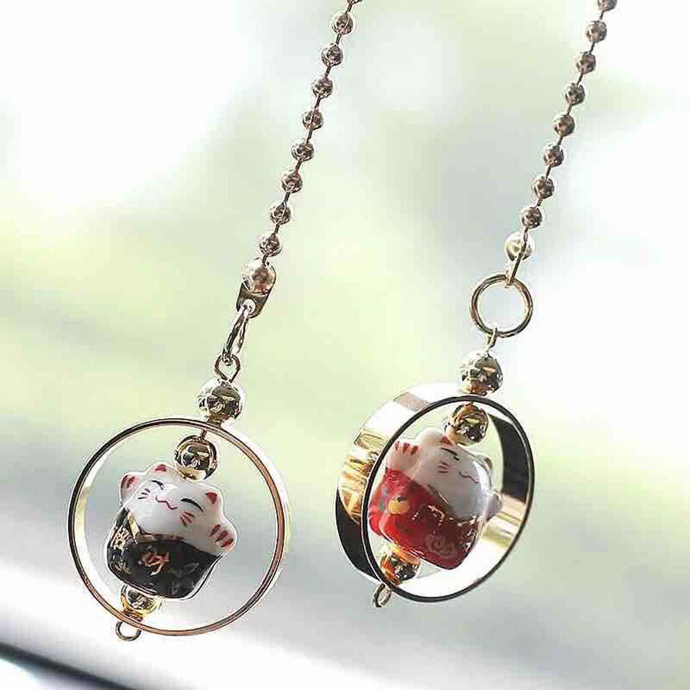 Dây Treo Kính Chiếu Hậu Trang Trí Nội Thất Xe Hơi Màu Đen Sang Trọng Tiện Dụng