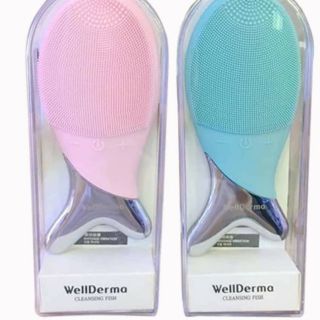Máy rửa mặt WellDerma Cleansing Fish xanh, hồng