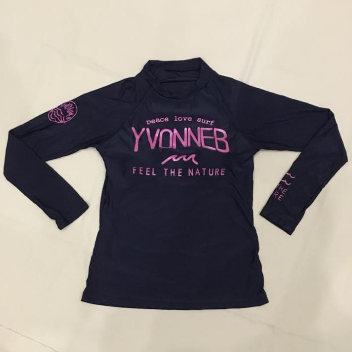 Có sẵn lẻ áo bơi nữ dài tay đen chữ đỏ FEEL THE NATURE new | BigBuy360 - bigbuy360.vn