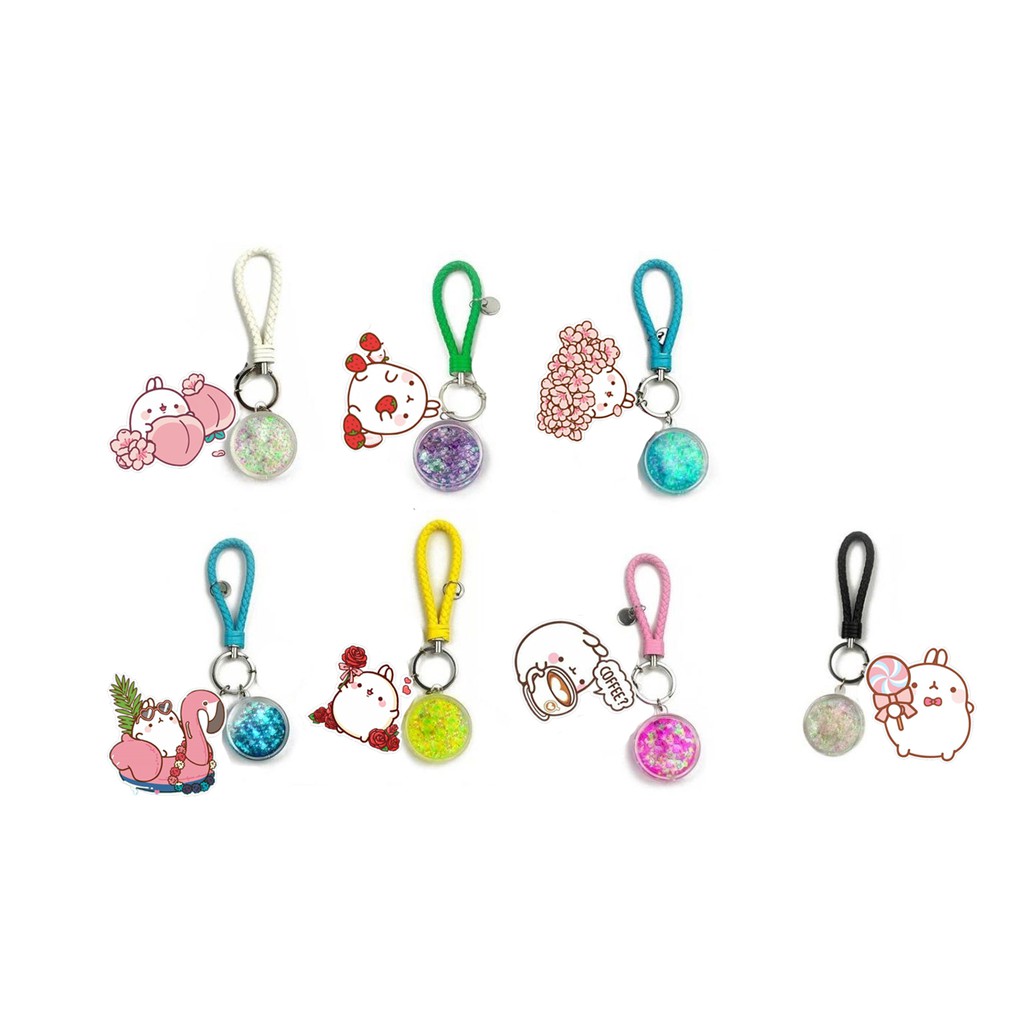 Móc khoá molang kim tuyến MKT11 móc khoá cute dễ thương kpop idol hoạt hình