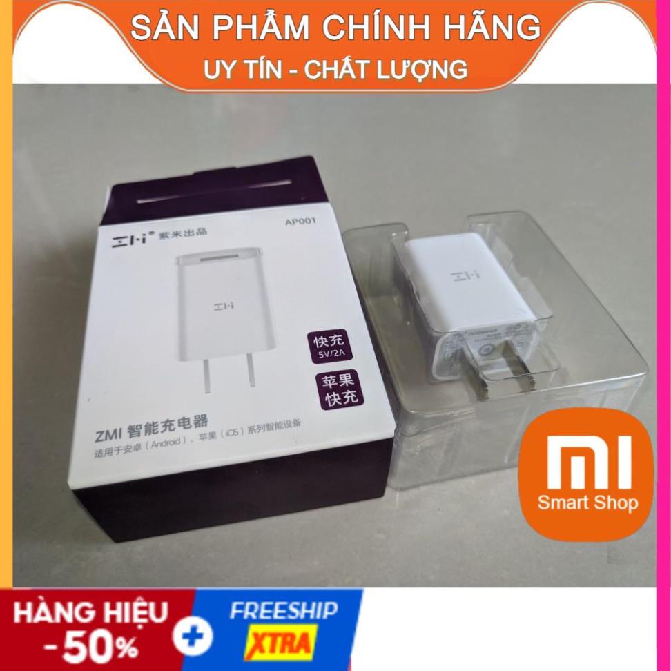 Củ Sạc Nhanh Xiaomi ZMI cổng USB A10W/ AP001 5V 2A - SP Chính Hãng