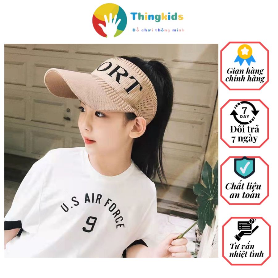 Mũ lưỡi chai nam nữ đội nửa đầu dáng thể thao Sport - Thingkids