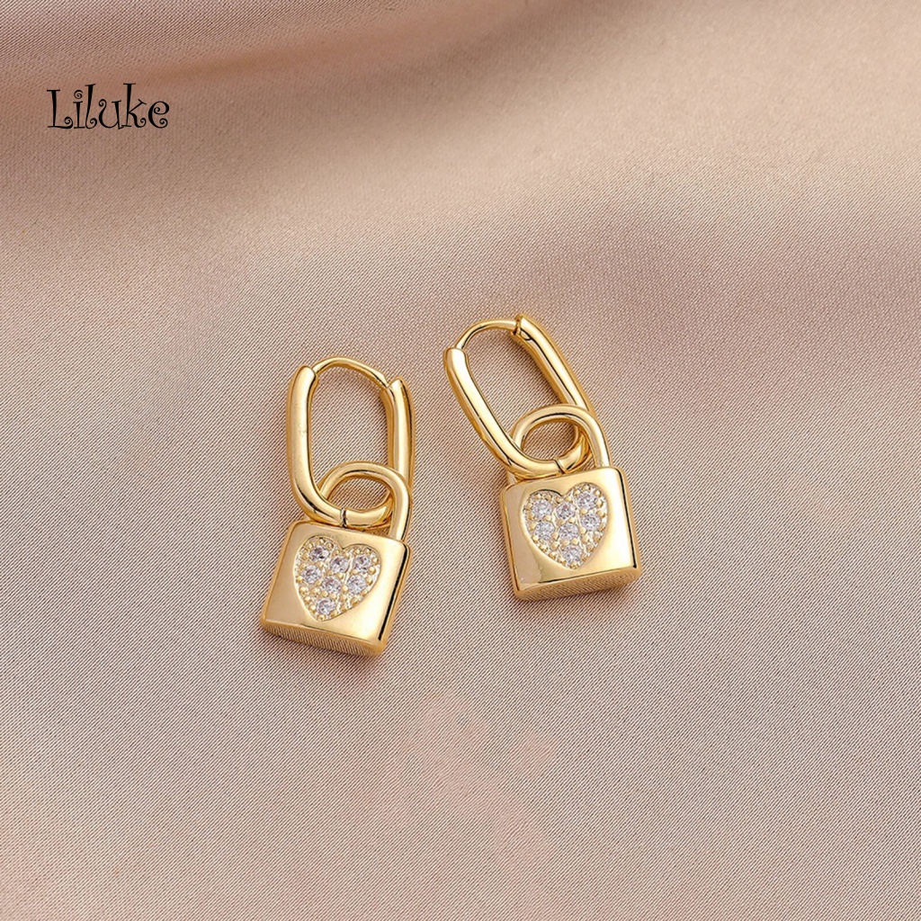 Đôi Khuyên Tai HìNh TráI Tim LấP LáNh ThờI Trang Cho Nữ