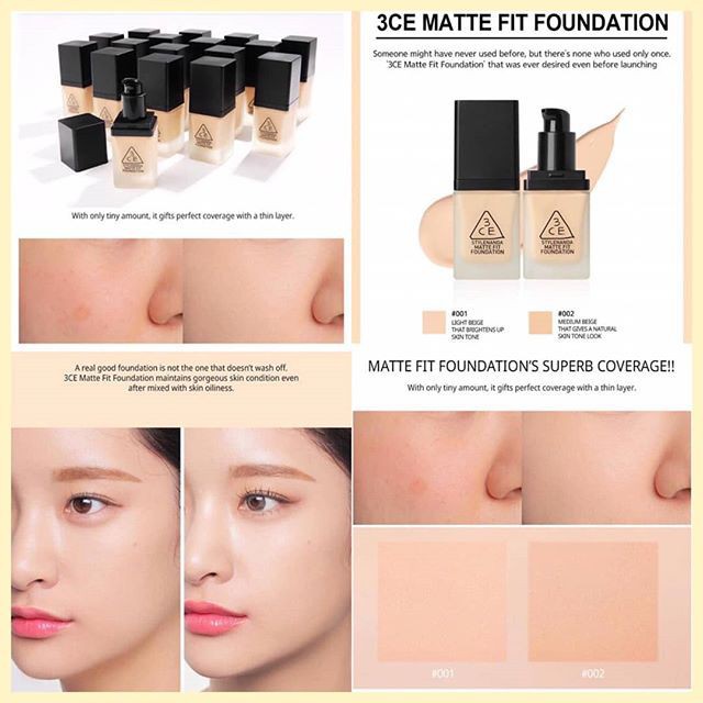 Kem Nền 3CE Stylenanda Matte Fit Foundation (35g)