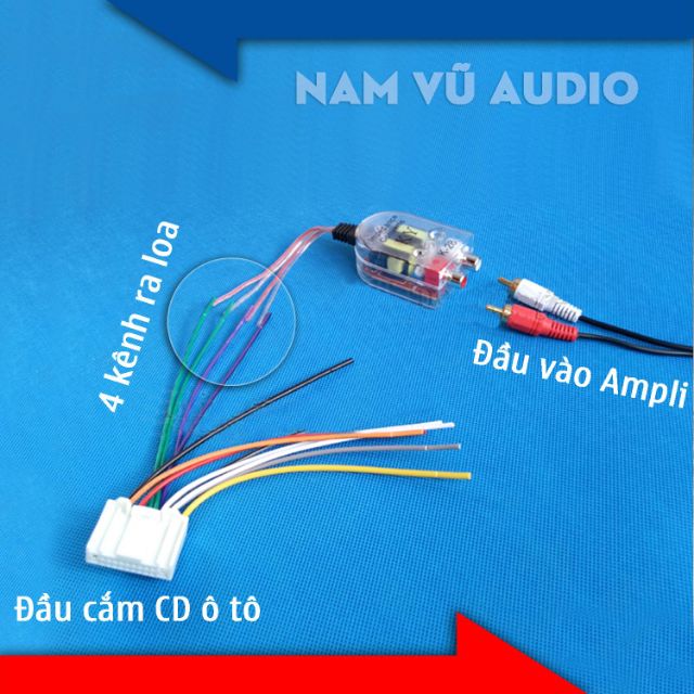 Mạch chuyển âm từ CD ô tô ra âm ly rời hoặc Loa siêu trầm