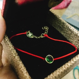 SỢI CHỈ ĐỎ MAY MẮN MẠ VÀNG 18K/ VÒNG TAY PHONG THUỶ